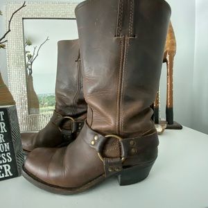 Frye Harness Boot in color Smoke